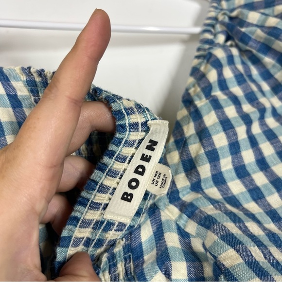 Boden Square Neck 100% Linen Midi Dress Size US 12 - Picture 10 of 11